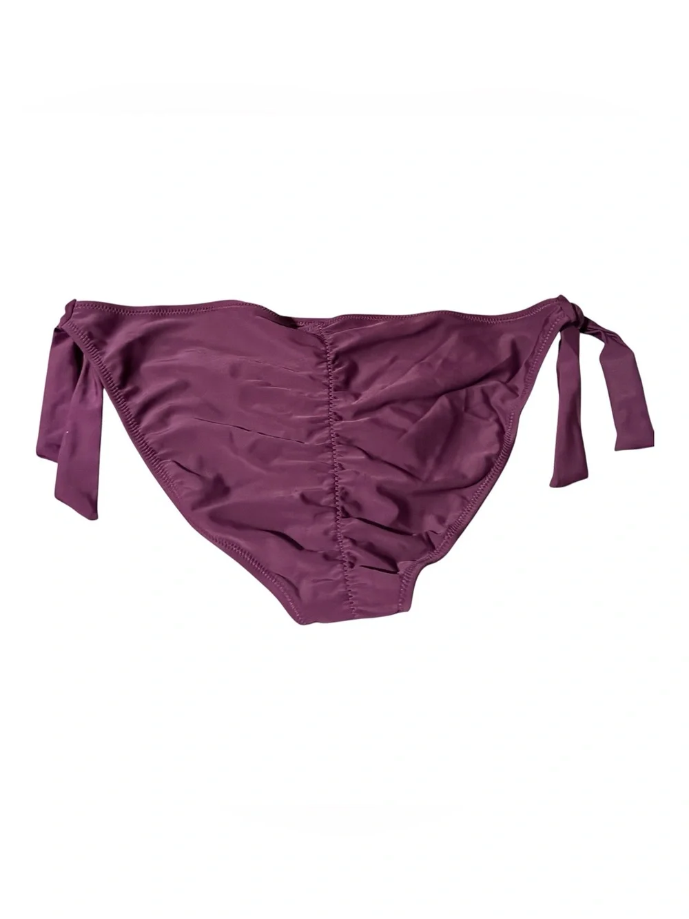 NWT CAPE JUBY PLUM/PURPLE SIDE TIE TANGA BIKINI BOTTMS SIZE XL